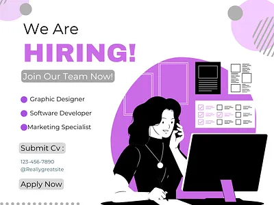 Hiring Post Design branding graphic design ui