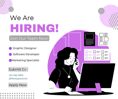 Hiring Post Design branding graphic design ui