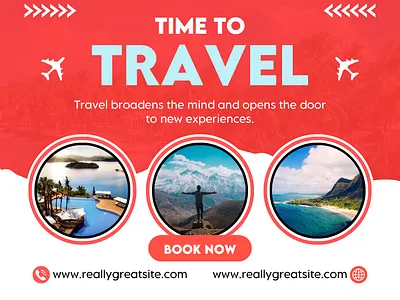 Travel Agency Poster 3d branding graphic design logo motion graphics ui