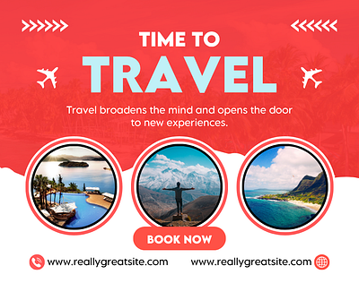 Travel Agency Poster 3d branding graphic design logo motion graphics ui