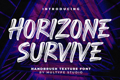 Horizone Survive Brush Font By Multype Studio branding brush design font fonts handbrush logo script font texture typedesign typeface