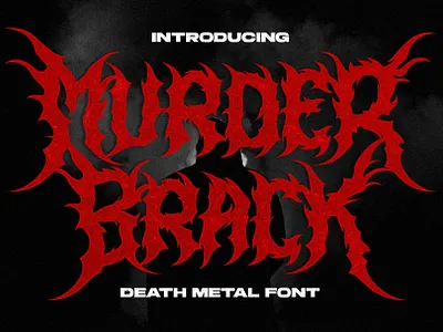 Murder Brack Death Metal Font By Multype Studio branding deathmetalfont design font fonts hardcorefont logo metalfont script font typedesign typeface