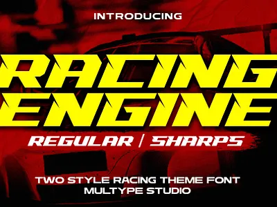 Racing Engine Font By Multype Studio fontspace