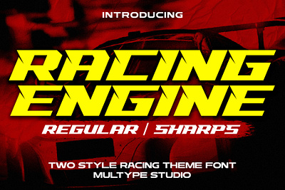 Racing Engine Font By Multype Studio fontspace