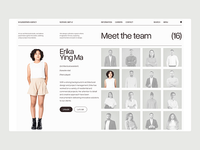 Grid-Based Team Directory UI agency clean company profile design employee directory minimalist modern portfolio simple studio design team directory ui ui design ux ux design ux ui web web design website