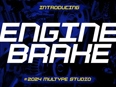 Racing Engine Brake Sport Font by Multype Studio fontspace
