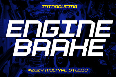 Racing Engine Brake Sport Font by Multype Studio fontspace