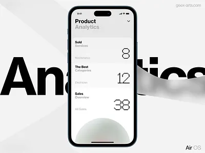 Product Sales air animation dashboard design homepage interface ios iphone mobile motion graphics os
