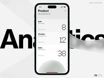 Product Sales air animation dashboard design homepage interface ios iphone mobile motion graphics os