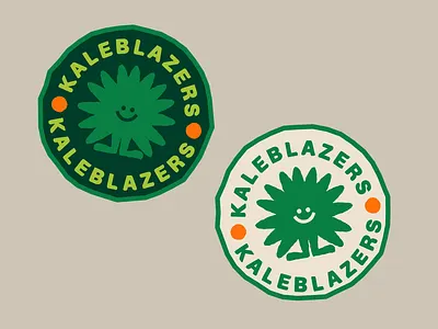 Kaleblazers - Instacart 3d badge badge design branding cinema4d flat illustration