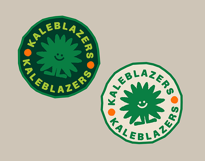 Kaleblazers - Instacart 3d badge badge design branding cinema4d flat illustration