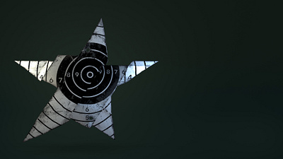 ICTV Star "Target" 3d 3d art after effects brand identity c4d cinema4d design modeling motion design motion graphics texturing tv