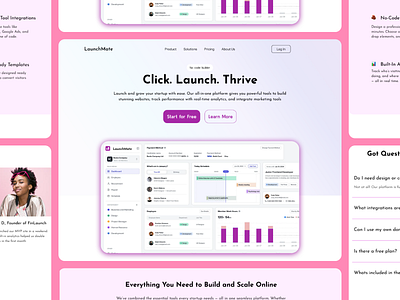 Saas platform No code site builder logo ui