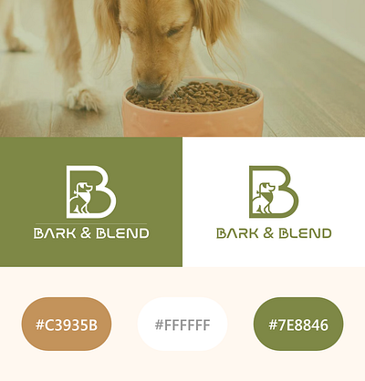 Bark & Blend | Dog Food Logo Design branding company logo dog logo graphic design illustration logo logo design
