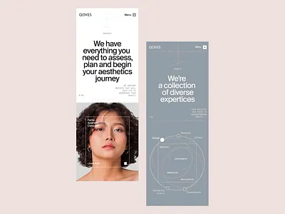 Qoves - Abstract Expertise & Clean Aesthetics UI app app design application design facial facial check health landing page mobile app pstirnt templete ui user experience user interface uxui web design well being