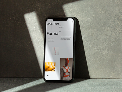Mobile design for Art Gallery web artgallery ui ux uxui uxuidesign webdesign
