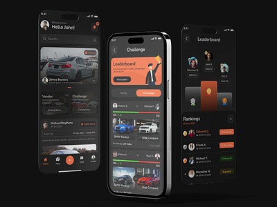 Car Voting App Screens UI app application application ui appredesign beforeafterui branding carappui darkthemeui design dribbbleshots figmadesign graphic design illustration logo ui uidesign uishowcase ux