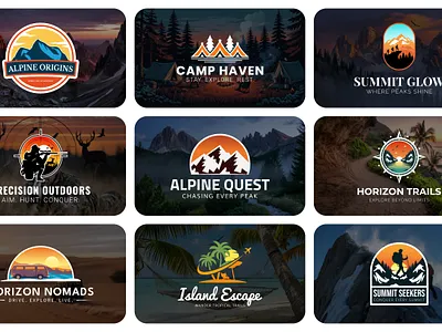 Adventure Camping Hiking Hunting Mountain Outdoor Tourism Logo adventure logo branding logo design business logo camping logo hiking logo hunting logo logo logo design logo family jr minimal logo minimalist logo mountain logo outdoor logo professional logo tourism logo travel logo