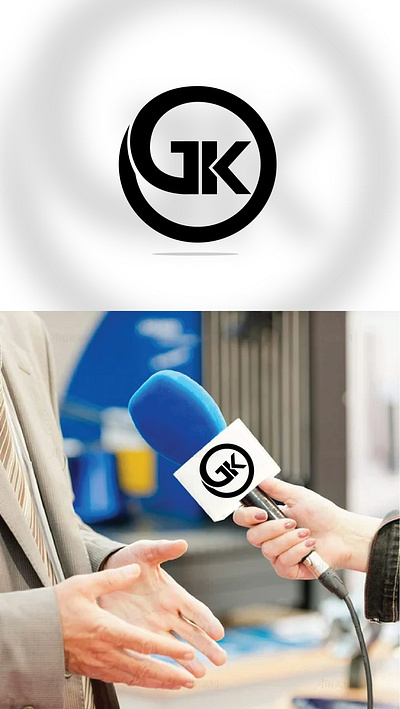 GK news logo branding graphic design logo