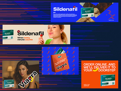 Viagra banners for an e-commerce shop advertising animation banner branding design graphic design illustration logo ui vector viagra