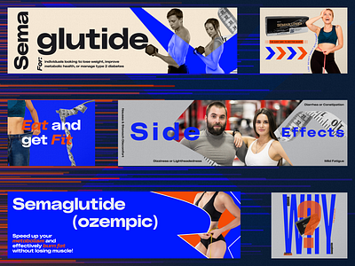 Ozempic banners for an e-commerce shop advertising animation banner branding design graphic design illustration logo ui vector