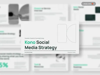 Kono - Minimalist Social Media Strategy Presentation Template slide deck