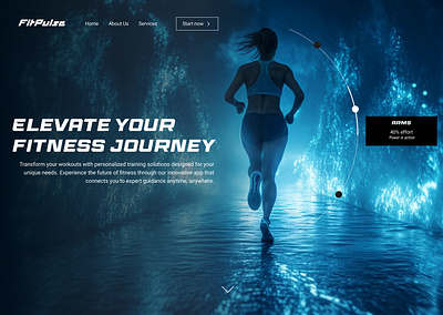 Immersive hero section for a training application hero section immersive hero section immersive ui immersive website interactive interactive hero section sport training ui ux ui website