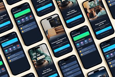 SmartCast – Effortless Screen Mirroring App UI app design mobile design mobile first design remoteapp smart cast app smartcast tv remote app tvapp ui ui design