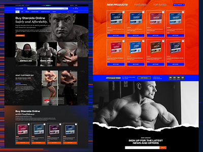 E-commerce anabolics store advertising banner branding e com e store graphic design logo ui