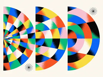 Shape Studies: 088 abstract bauhaus blue branding circles design geometric geometry gradient grain illustration minimal shape studies texture vector