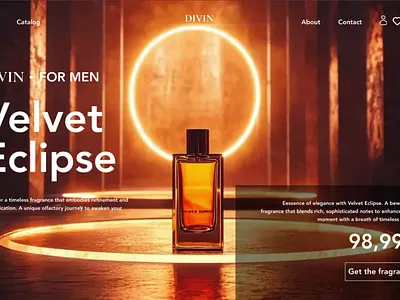 Modern perfume website with hero animation 3d animation hero section animation immersive ui immersive website parfume website ui ux ui website inspiration