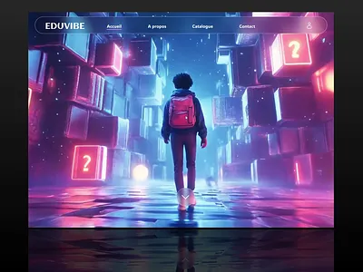 Immersive website for education 3d animation design figma hero section animation immersive ui immersive website interactive parallax ux ui
