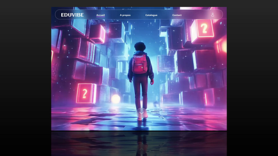 Immersive website for education 3d animation design figma hero section animation immersive ui immersive website interactive parallax ux ui