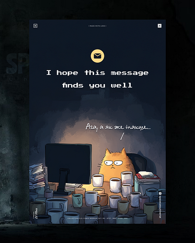 Ага, звісно... ai branding cat daliy design illustration poster print