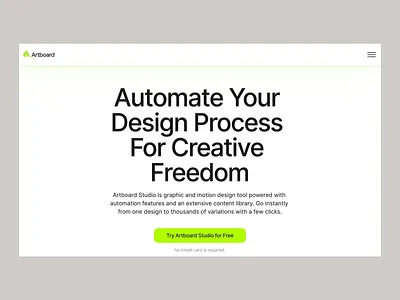 Smart Workflow Design for Creators browser based clean interface content blocks creative tool design automation digital product feature preview hero section homepage design landing page modern layout onboarding flow responsive design ui design ux design ux ui visual identity web interface web layout workflow optimization