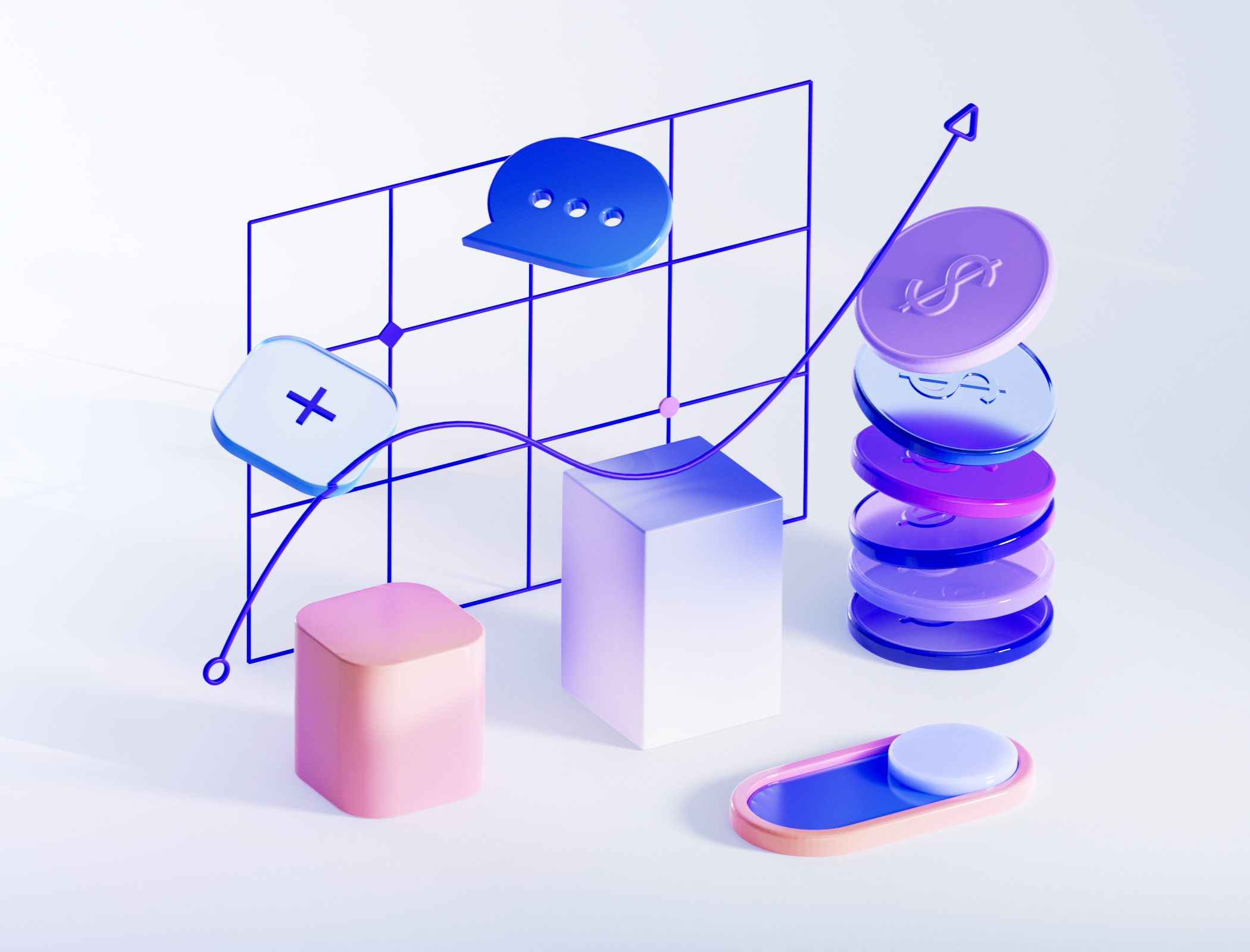 InsureTax for SMBs 3d 3d artist 3dillustration branding c4d cgi chat coins dollar finance graph insurance landing money small business startup switch technology ui web