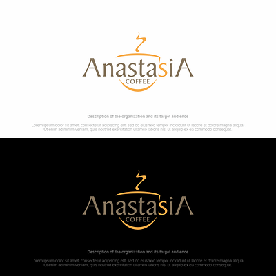 ANASTA SIA COFFEE LOGO app branding design graphic design illustration logo typography ui ux vector