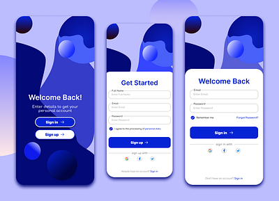 Modern Onboarding UI – Splash, Signup & Login (5 Color Variants) app design app interface clean ui color theme ui creative app ui dark mode ui gradient ui light mode ui login screen minimal ui mobile app ui mobile design concept mobile ux modern design onboarding ui signup screen splash screen ui design user interface ux design