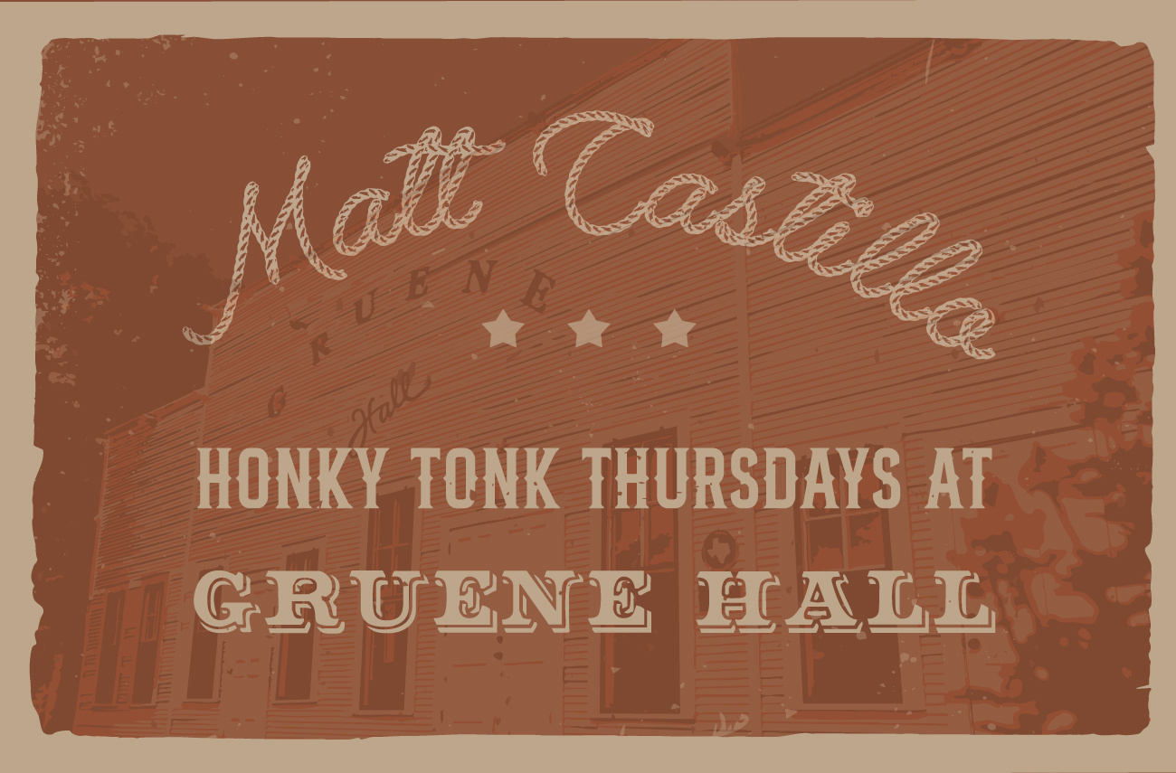 Matt Castillo at Gruene Hall graphic design illustration