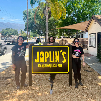 Handmade + Handpainted post sign for Joplin's - Ojai, CA branding design hand painted los angeles sign painter ojai post sign sign graphics sign painter sign painting ventura county