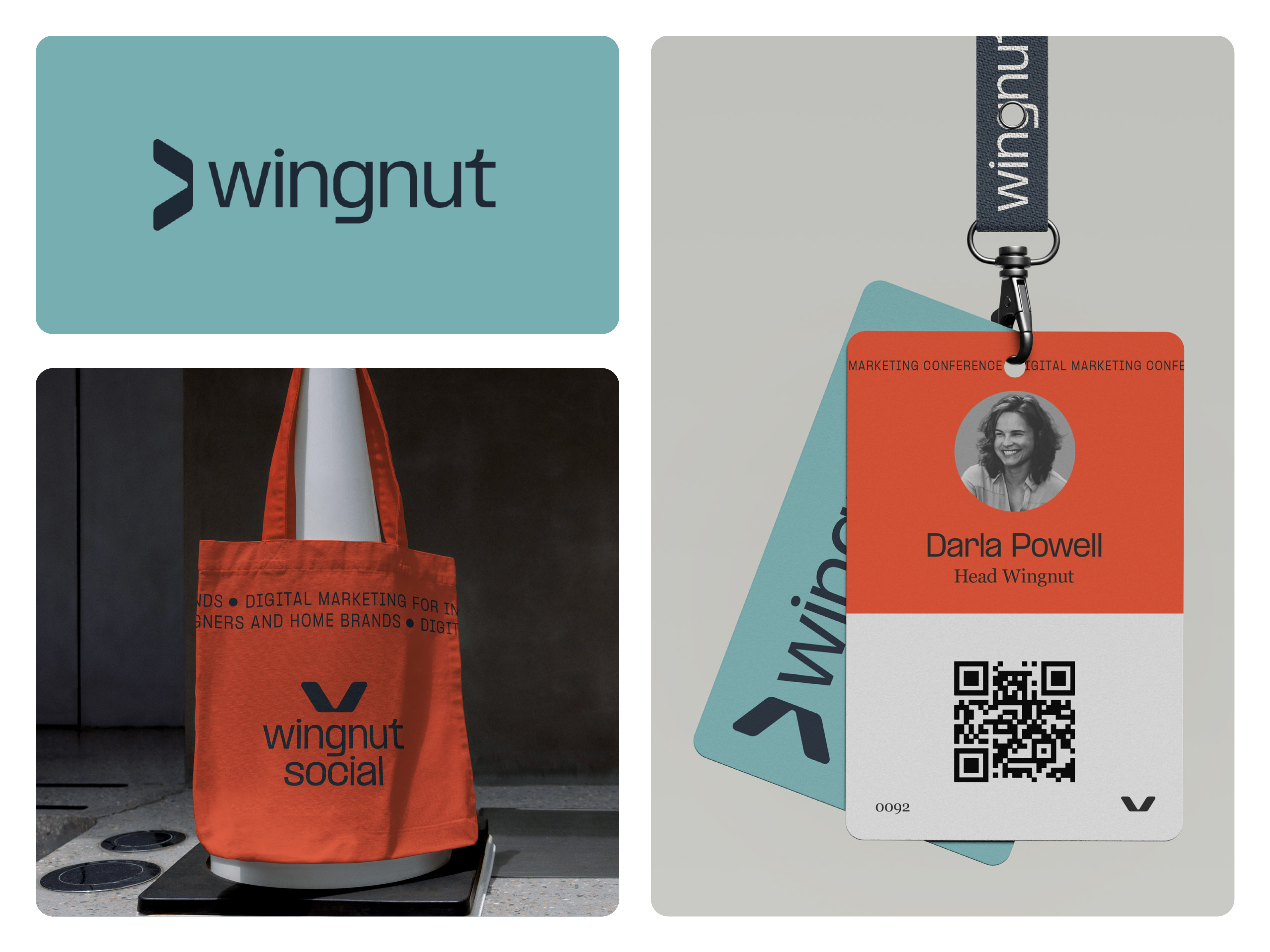 Wingnut—Branding branding clean logo marketing minimalist orange pp formula screw teal twist wingnut wordmark