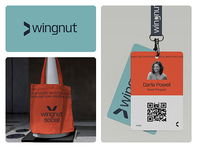 Wingnut—Branding branding clean logo marketing minimalist orange pp formula screw teal twist wingnut wordmark
