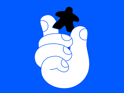 Meeple board games boardgames bold colors character design fingers game design games graphic design hand hand illustration illustration lines meeple minimal playful poster vector