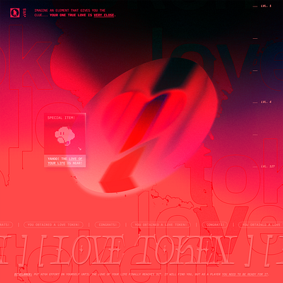 Love Token design graphic design image creation typography