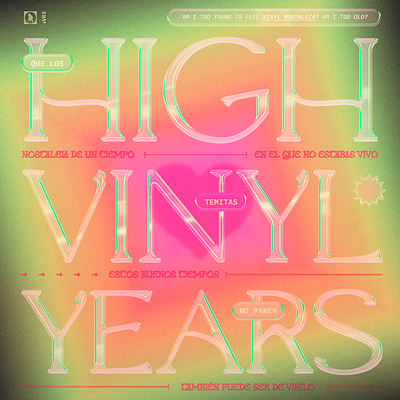 High Vinyl Years design graphic design illustration image creation music design typography