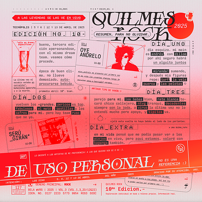 Quilmes Rock 2025 design graphic design image creation music design typography