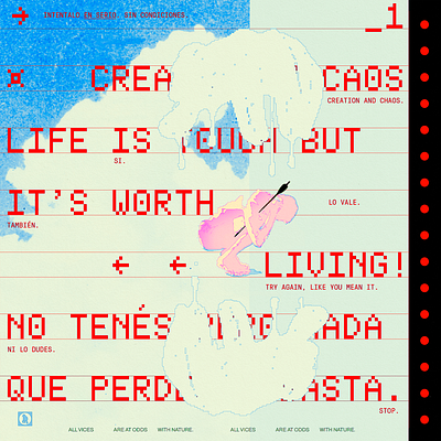 Creación y Caos design graphic design illustration image creation typography