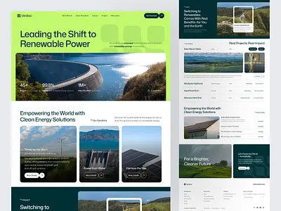 Green Energy Website Design design earth eco friendly energy future green landing page renewable sustainability ui ux water