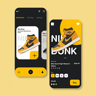 Nike Shoes Store App UI design 3d animation app app shoes appdesign appui brading branding dashboard graphic design landingpages logo motion graphics nike shoes ui uidesign ux uxdesign website