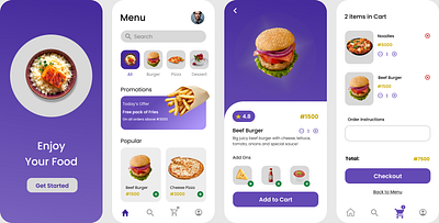 Food Ordering App branding graphic design ui